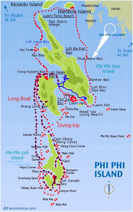 Koh PhiPhi Map